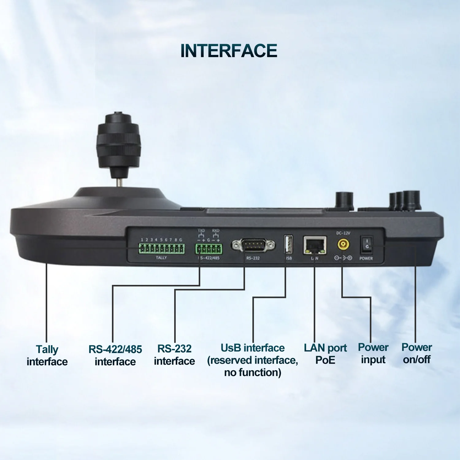 Kit telecamera per videoconferenze 1- 10pcs 1080P telecamera PTZ NDI Zoom 20X con rilevamento automatico Ai e controller per telecamera IP POE NDI Ptz da 1pc - immagine 6