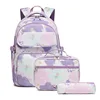 School Bag for Girls 3 Pcs/Set Waterproof Children's Backpack School Pencil Cases Lunchbox Aesthetic Backpacks Bookbag 1