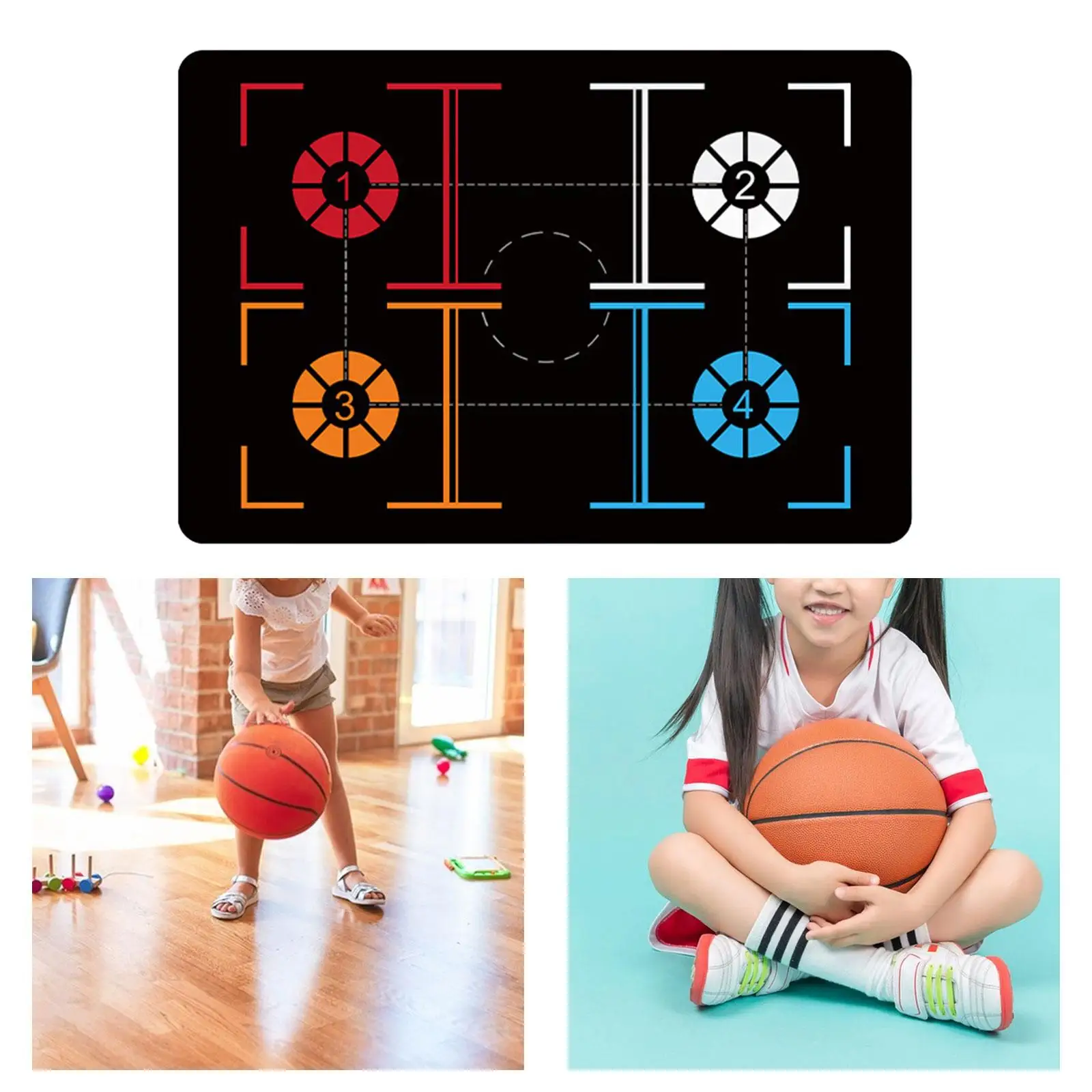 Basketball Training Mat Rubber Agility Footstep Training Mat for Kids Adults