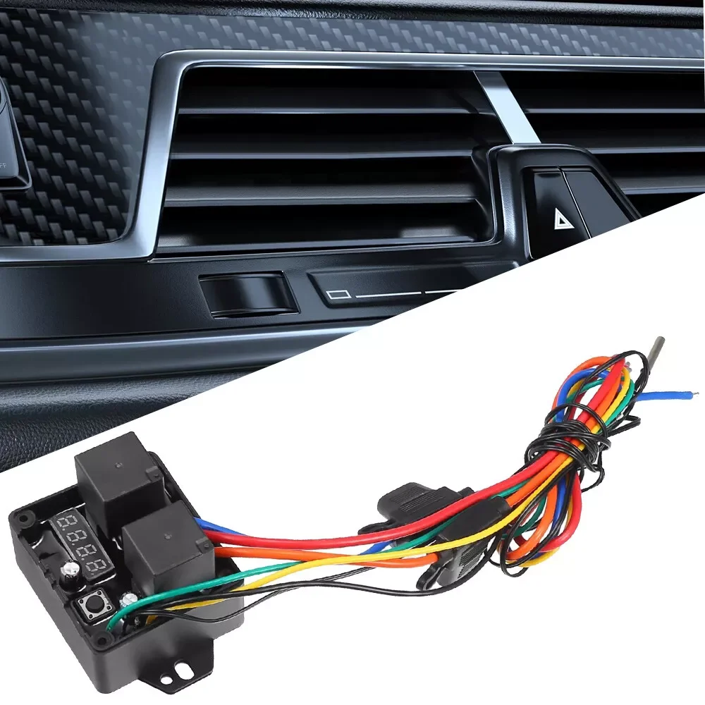 Kit Interruttore Digitale Per Ventola 12V/24V – Temperatura Regolabile 40-110°C, Doppio Relè, Display LED