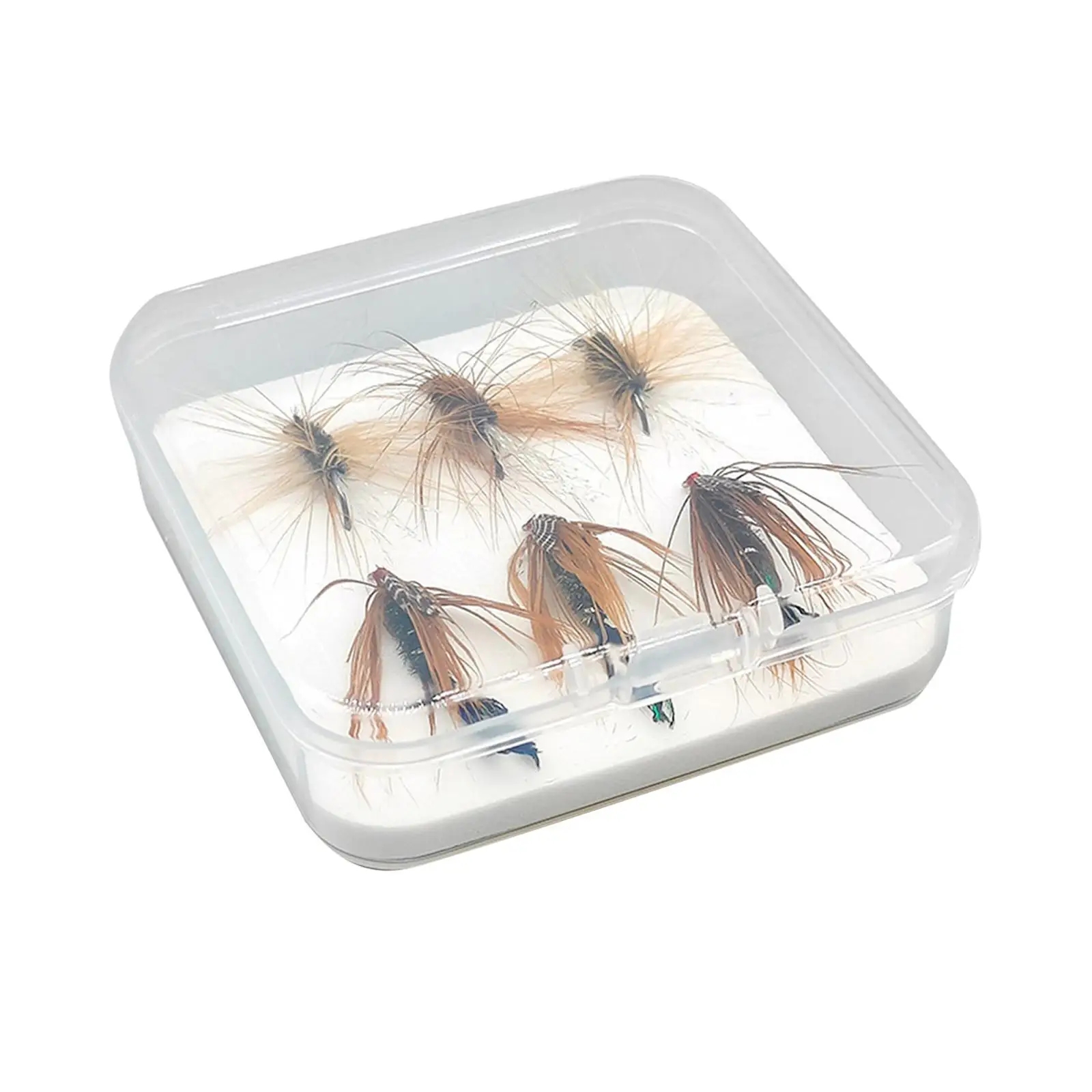 6Pcs Realistic Fly Fishing Lures Accessories Support Portable with Hook for Freshwater Gifts Anglers Beginners Saltwater