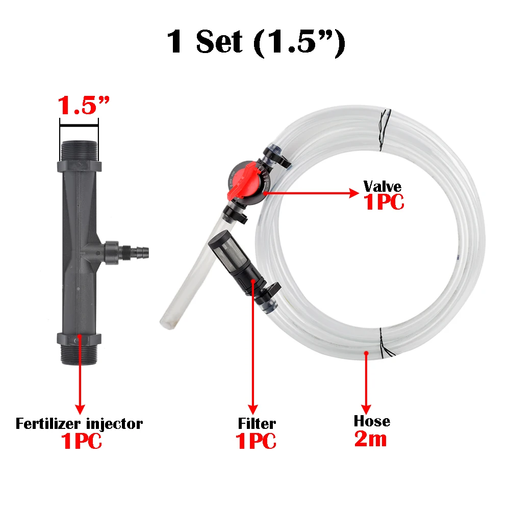 Injecteur Venturi 3/4'' Pour Irrigation Jardin - Mélangeur Engrais Eau, Auto-amorçage, Débit Réglable (POM)