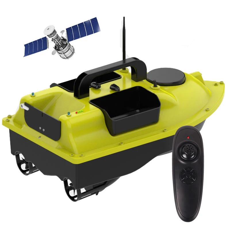 Bateau de pêche télécommandé 500mm ABS jaune - RC boat