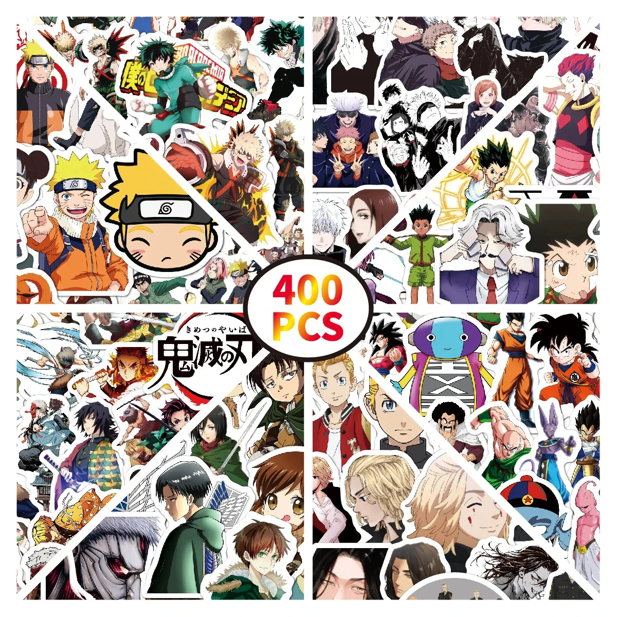 

Mix Anime Sticker Demon Slayer Attack on Titan My Hero Academia Tokyo Avengers Jujutsu Kaisen DRAGON BALL Stickers Toy