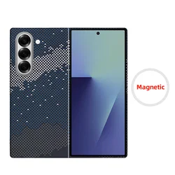 Premium Real Fiber Magnetic Case - Aramid Carbon Fiber MagSafe Cover - Galaxy Z Fold6 (Galaxy Magnetic)