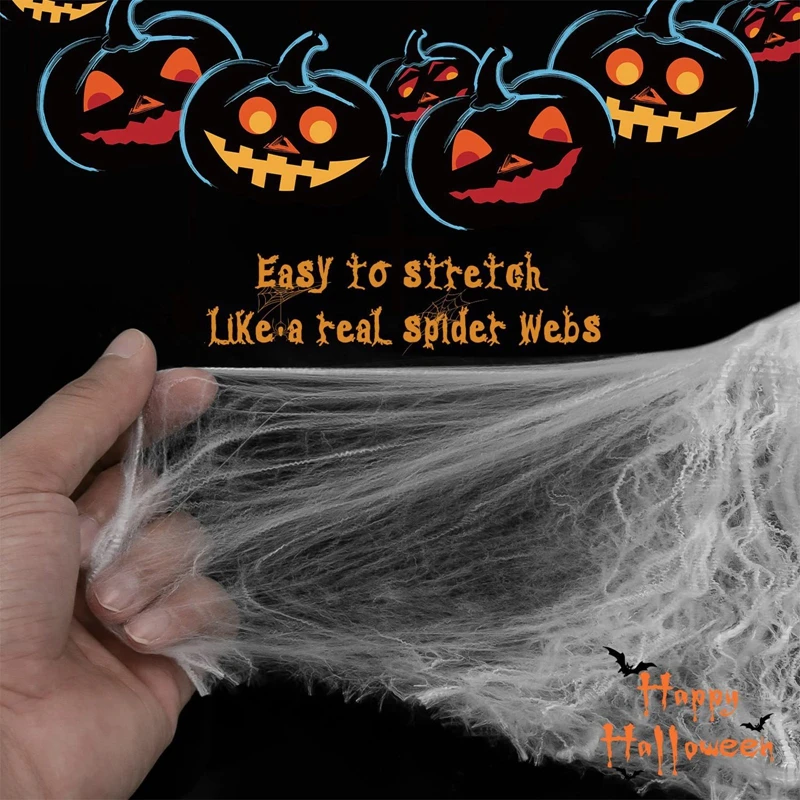 Toile D'araignée IZoeL Toile D'Araignée Halloween Géante 200 Cm