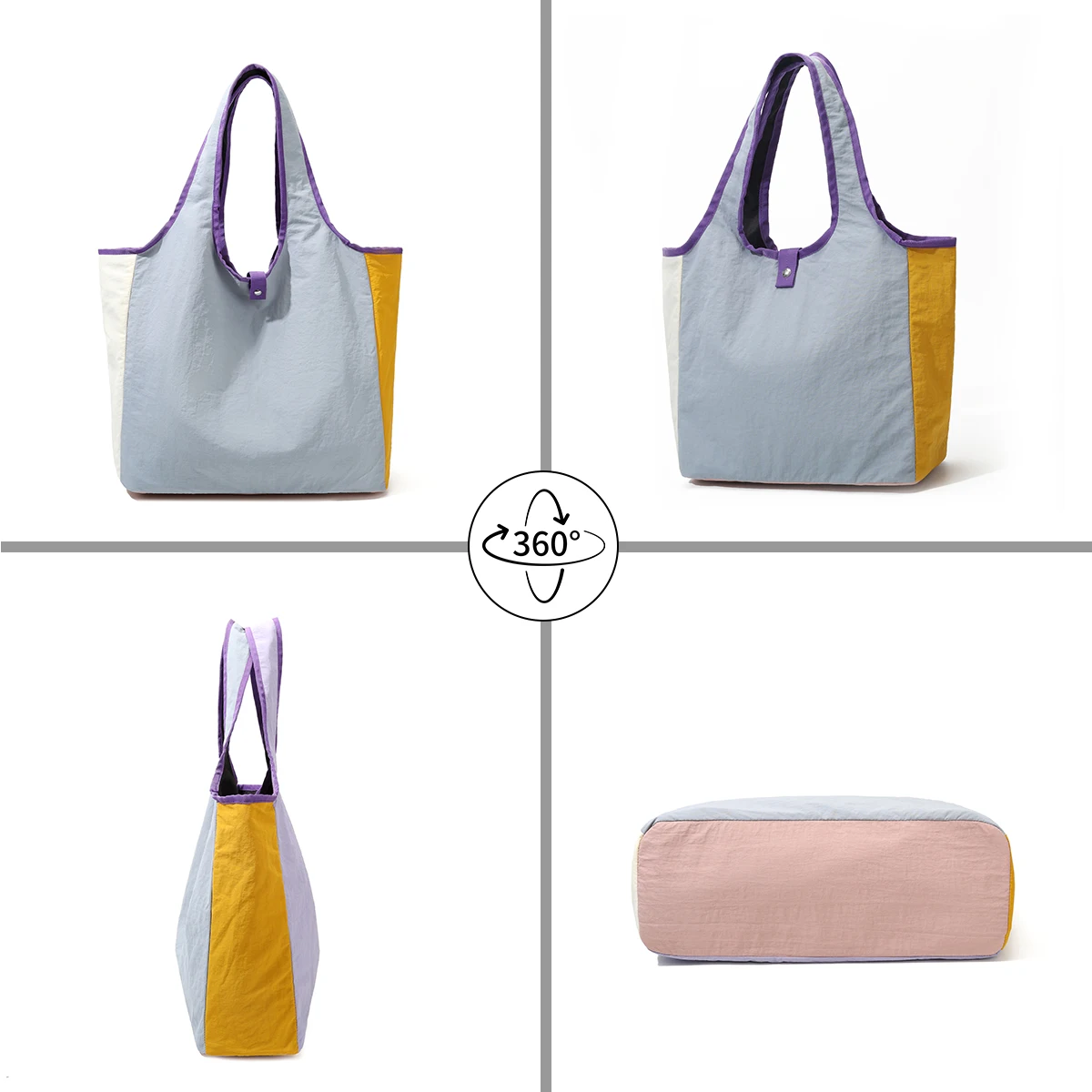 New Style Tote Bag for Women for Commuting to Work, Large Capacity Nylon Bag, Lightweight Handbag, Shoulder Bag, Shopping Bag, Suitable for Students Attending Classes