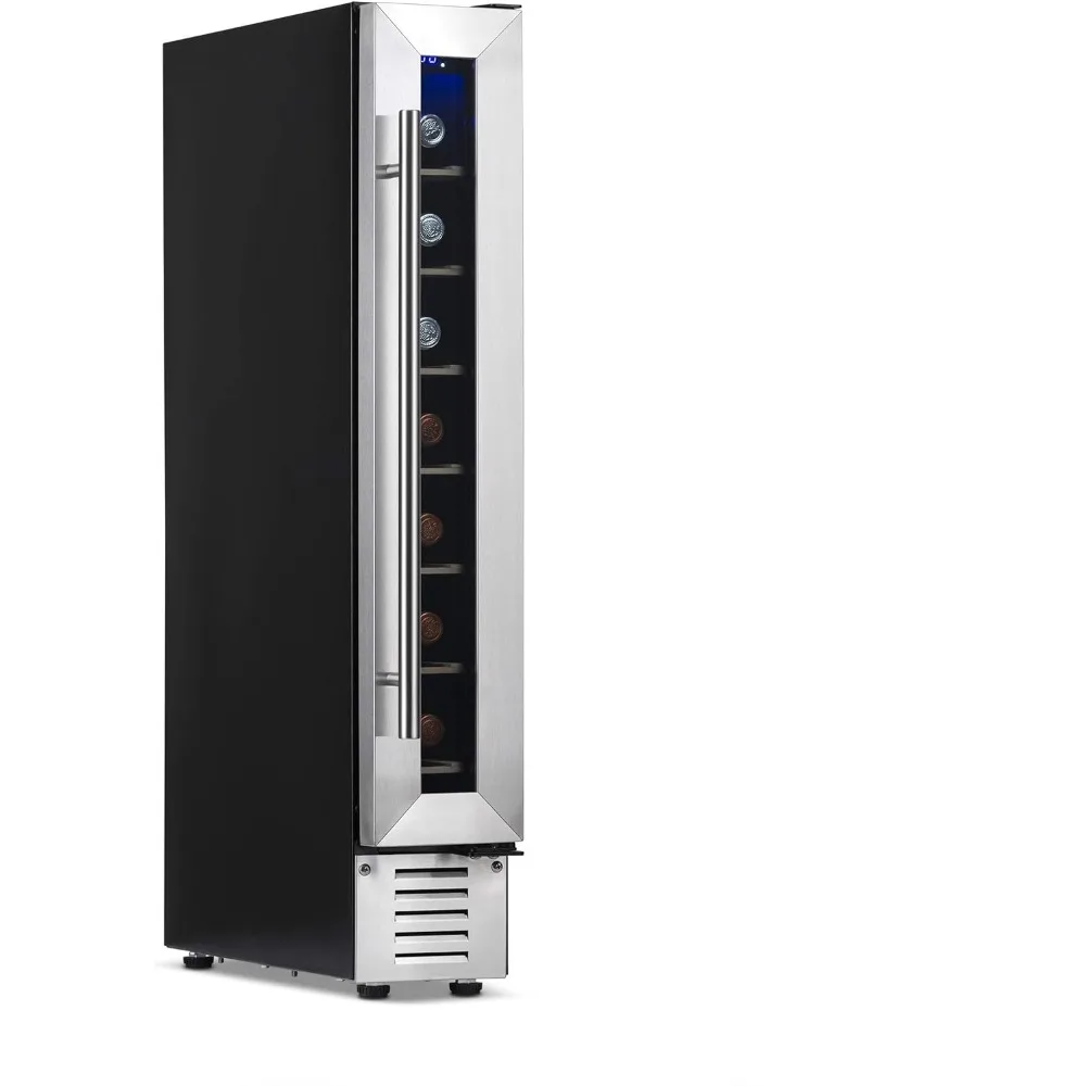 6-inch built-in or independent 7-bottle wine refrigerator, bar cabinet with beech frame, cooler, stainless steel wine cellar