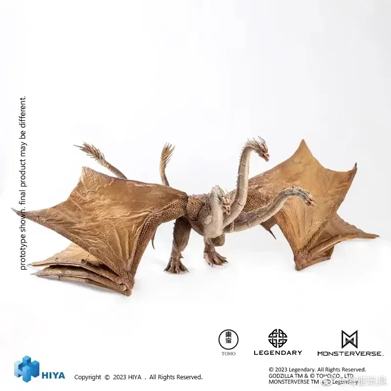 100% Оригинальный HIYA King Ghidrah Godzilla Изысканная базовая модель персонажа из фильма, коллекционная игрушка в подарок