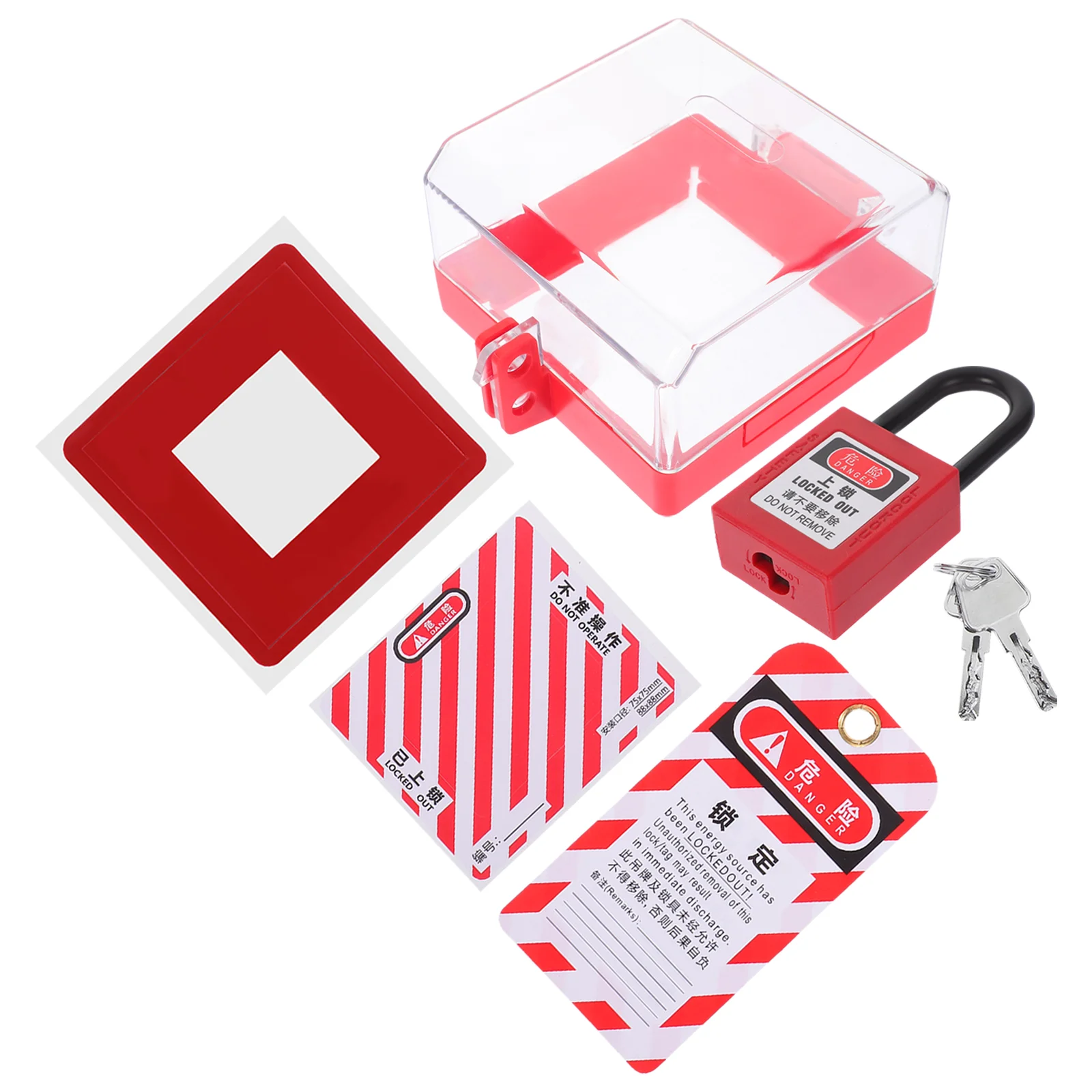 

Switch Cover Emergency Stop Push Button Protective Lock Red Protector