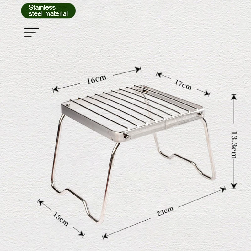바베큐 그릴 다기능 접이식 캠프 파이어 그릴 휴대용 스테인레스 스틸 캠핑 그릴 창살 가스 스토브 스탠드 야외 바베큐 랙