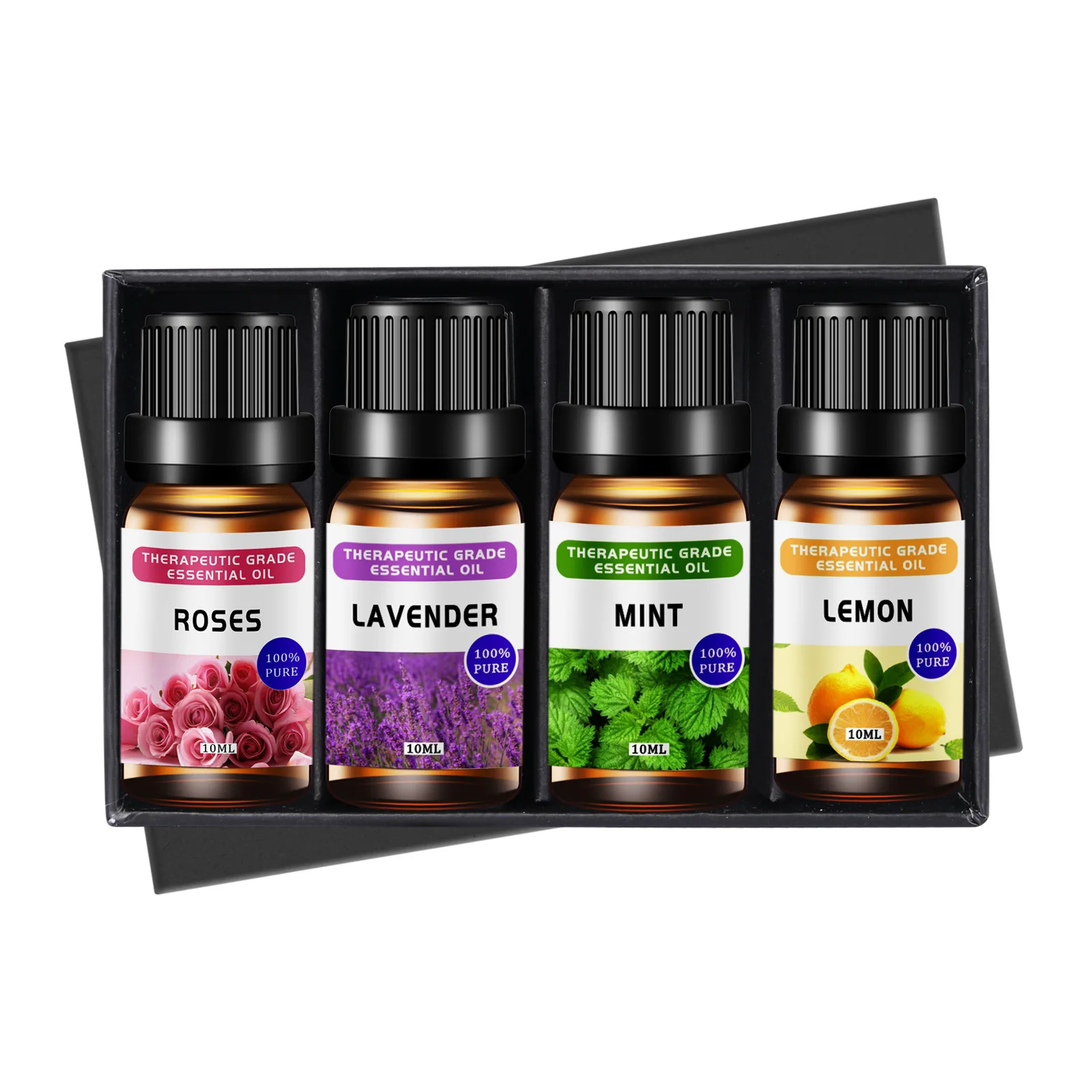 Lavender Essential Oil Set for Aromatherapy and Massage