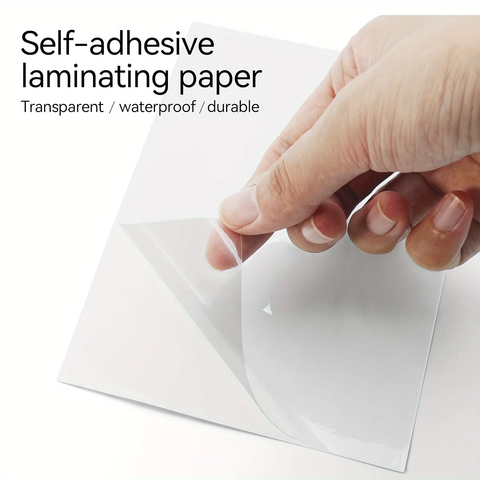 Self Adhesive Laminating Clear Sheets, 100 Micron, A4 Size (23 X 30 Cm) No Heat, No Machine, Laminate Sheets Self Sealing, Contact Plastic Paper By HASHI (20