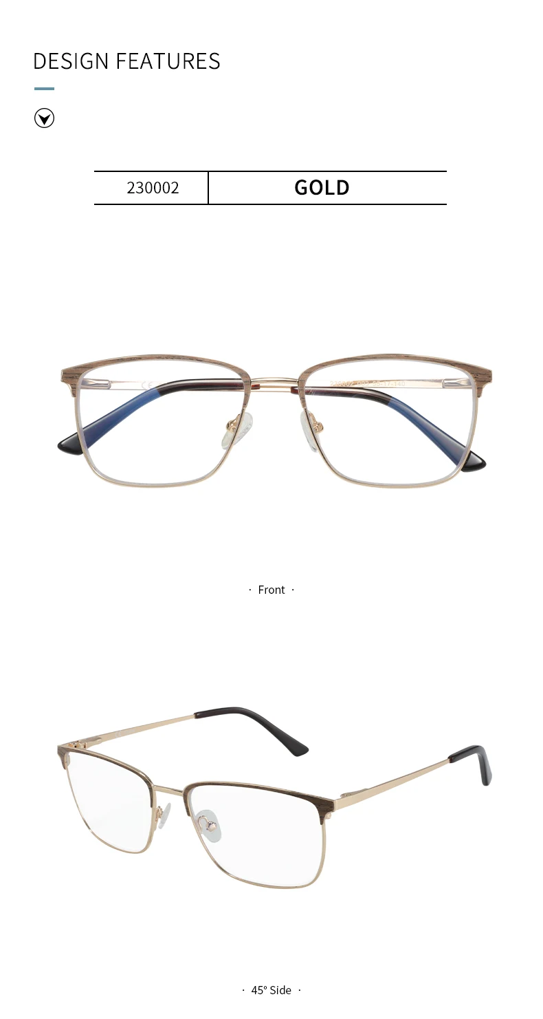 ZENOTTIC Herren-Brillengestell aus Titanlegierung, modische quadratische Herrenbrille, ultraleichte Metallbrille ohne Sehstärke – Detail 8