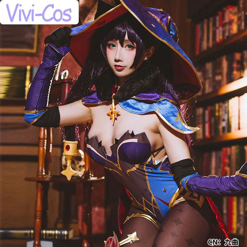 

Vivi-Cos Game Genshin Impact Astrologist Mona Megistus Sexy Style Gorgeous Outfit Cosplay Costume Halloween New Comic Con S-XXXL