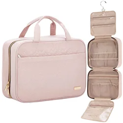 Pink Portable Hanging Toiletry Bag and Makeup Organizer - Trumpet (Pink)