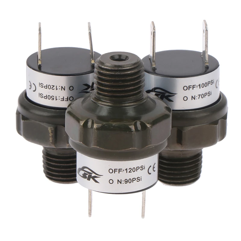 헤비 듀티 1/4 NPT 공기 압축기 압력 제어 스위치 밸브, 70-100PSI 90-120PSI 120-150PSI, 1 개