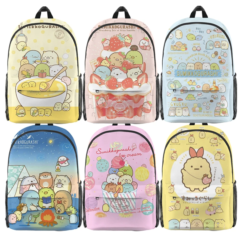 Sumikko Gurash Back to School Backpack For Teenage Girls Pockets New Kawaii Bags Women Harajuku Cute Mochila