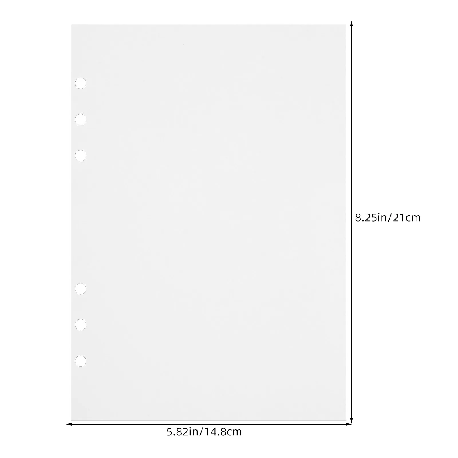 스티커 수집용 50매 릴리스 페이퍼 페이지 A5 양면 6링 바인더 인서트 리필 빈 스티커 수집용
