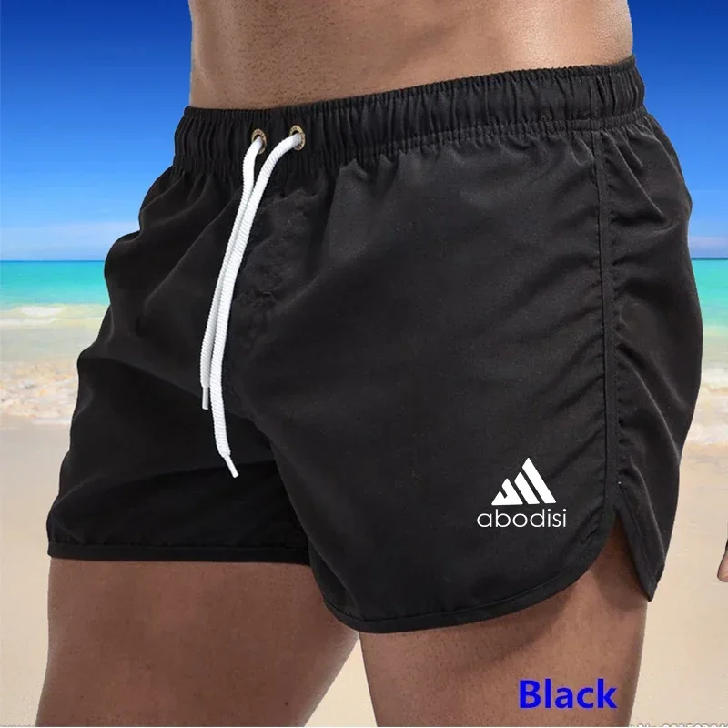 

2024 Men's casual sports lace-up pants Comfortable loose print quick drying breathable beach shorts