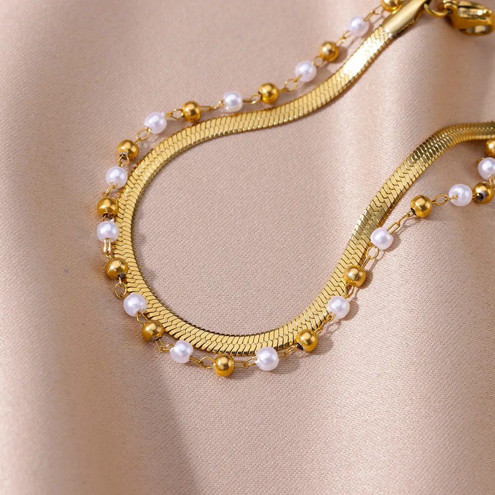 Pearls Anklets Women