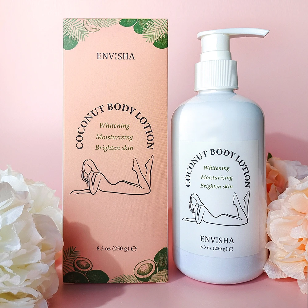 Skin Care Coconut Oil Face Body Lotion Cream Whitening Moisturizing Brightening Collagen Hyaluronic Acid Retinol Remove Melanin 4