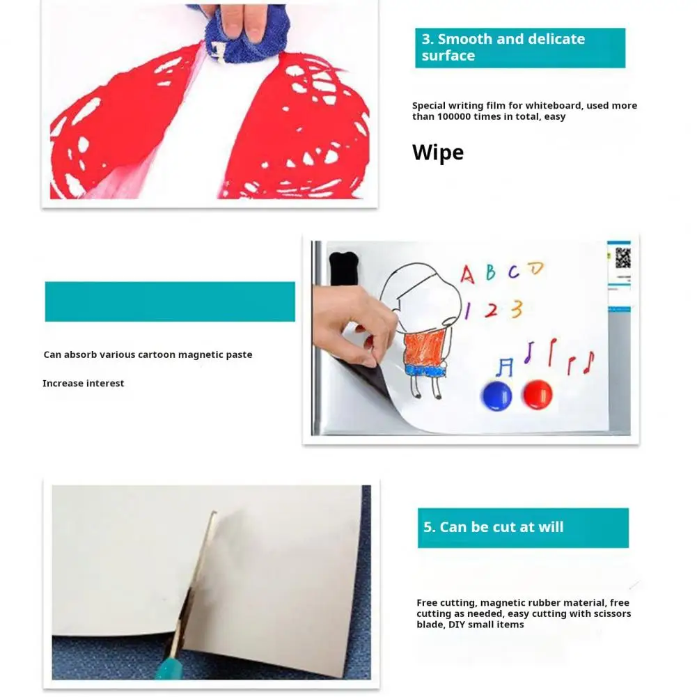 Dry Erase Whiteboard Scratch-resistant Writing Board Weekly Planner Whiteboard for Family Organization Magnetic for Easy