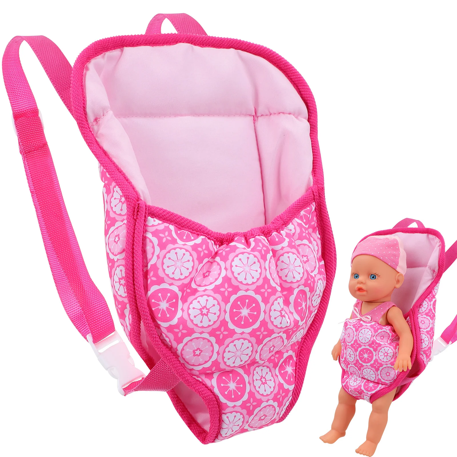 18 Inch Baby Carrier Reborn Dolls Breathable Sling Babies Pink before and after Wrap