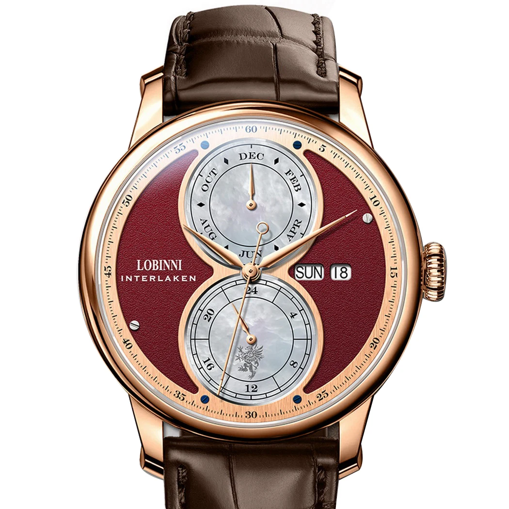 

Часы Lobinni Мужские автоматические, роскошные винтажные механические наручные, с сапфировым стеклом, с застежкой-бабочкой, 42 мм, водонепроницаемость 50 м, неделя