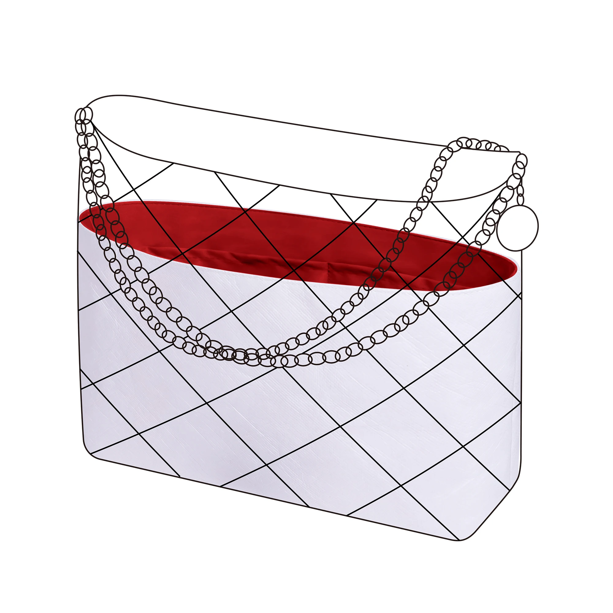 Organizador de bolsos liviano DGAZ para bolso Chanel 22, interior de bolso de seda y papel Dupont para bolsos de lujo