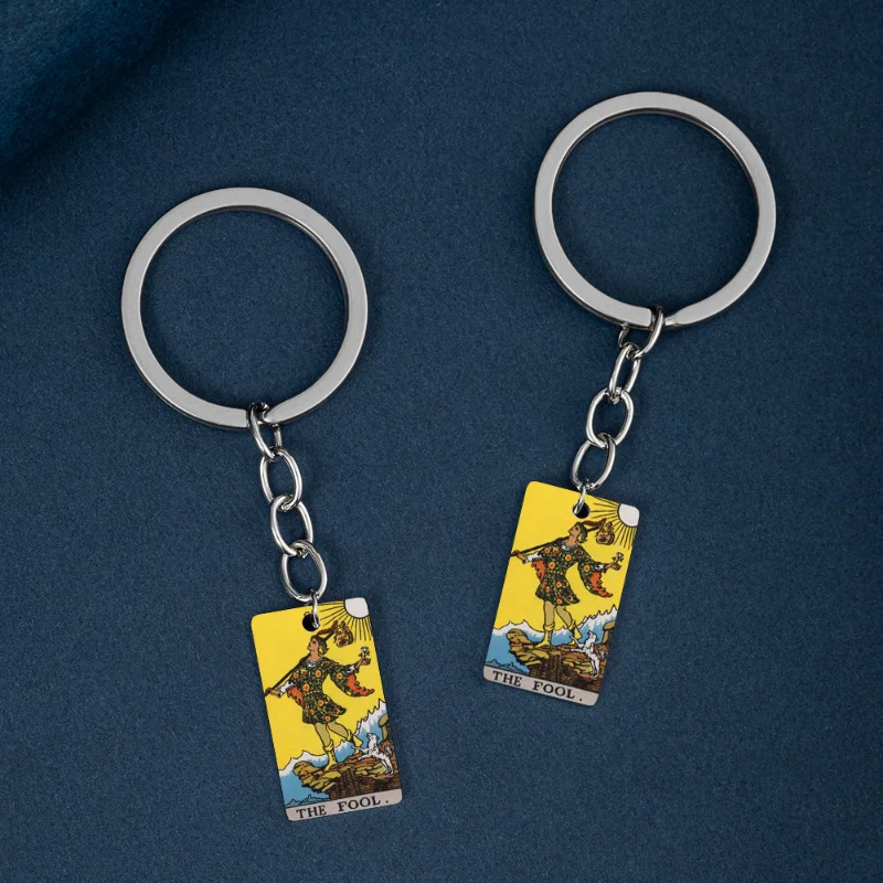 Rider-Waite Portachiavi Donna Major Arcana Portachiavi Per Uomo Portachiavi Tarocchi Portachiavi In Acciaio Inossidabile Empress Ciondolo Regalo Mago