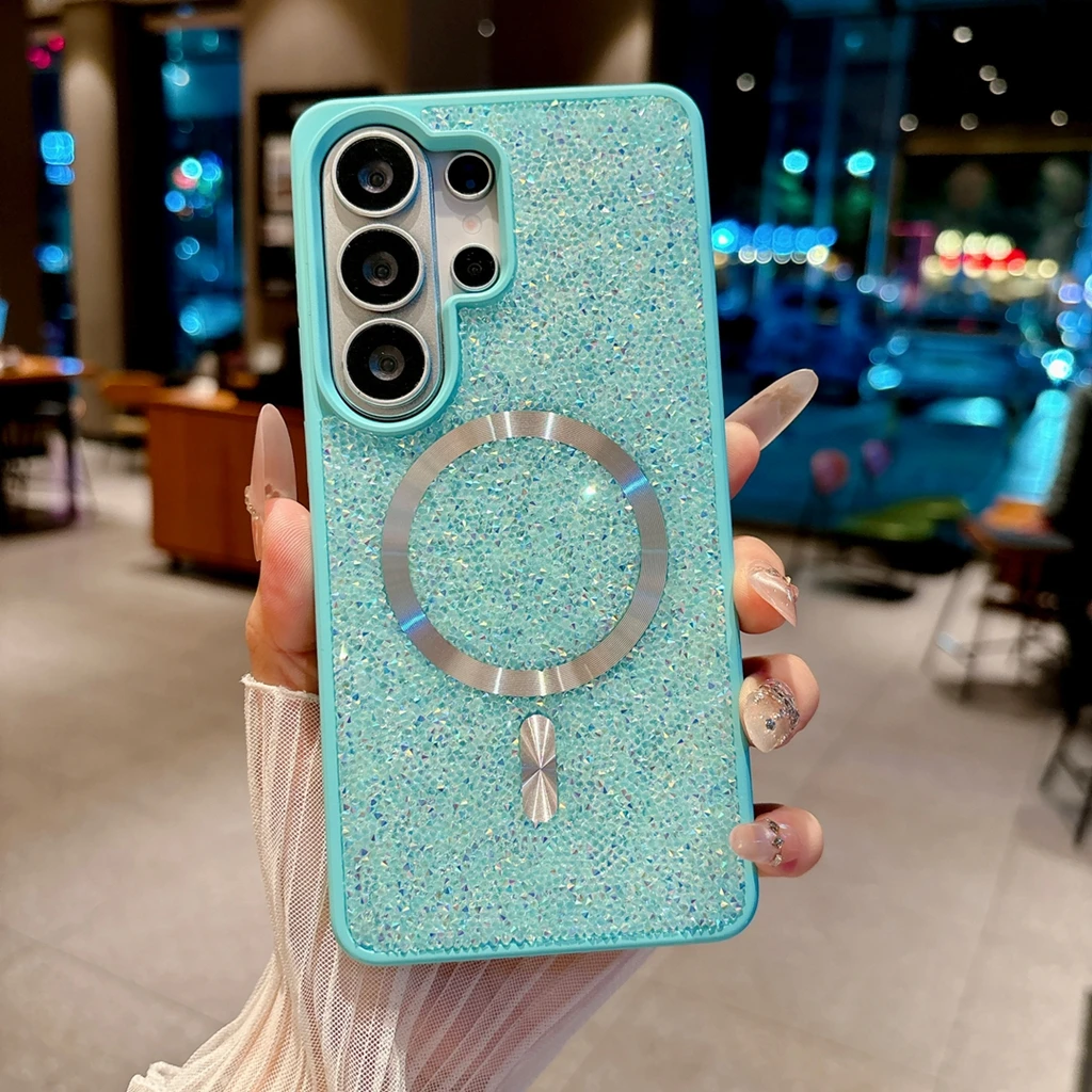 Luxury Bling Rhinestone Magnetic Shockproof Phone Case Cover