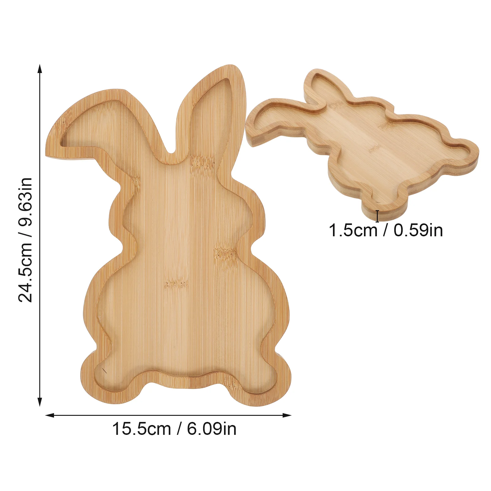 Rabbit Wooden Pallet Bunny Serving Trays Easter Farmhouse Platter Charcuterie Board Platters and Plates Tableware 4