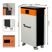 Stock ue 51.2V 48V 15KWh Powerwall 300Ah LiFePO4 batterie 6000 Cycle Lithium fer Phosphate intégré BMS peut RS485 sans taxe 2