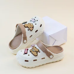 Women's Stylish Platform Clogs: Cute Designer Summer Indoor/Outdoor Sandals - 35 - 36 (Beige)