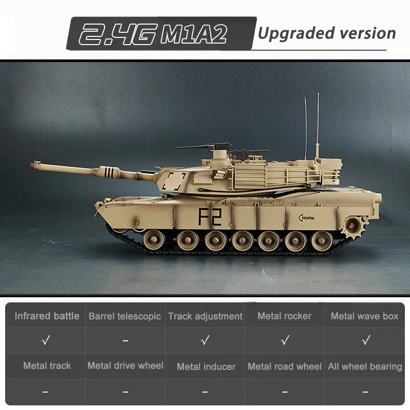 Henglong-ラジコン戦車モデル,おもちゃ,リモコン,軍用戦車,砲塔,反動