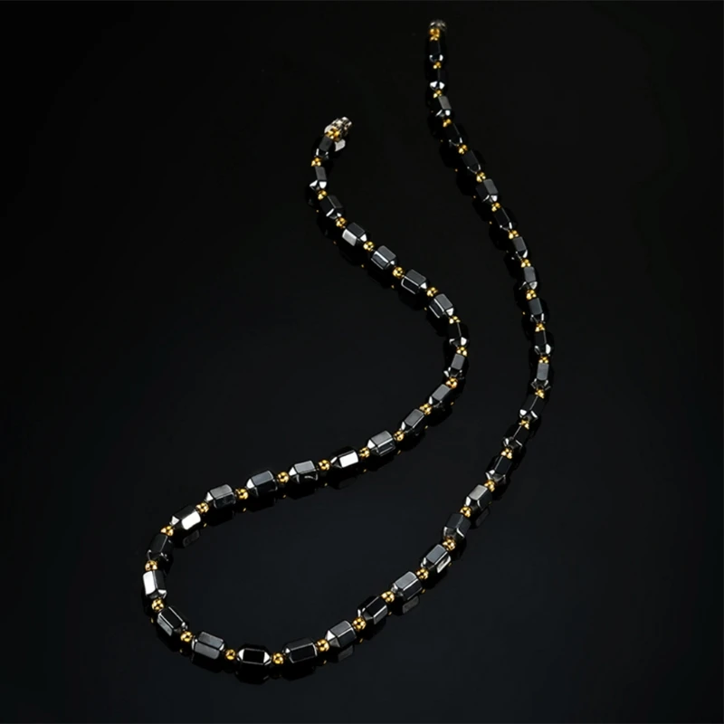 Q0KE Pain Relief Hematite Necklaces with Therapy for Arthritis Jewelry Gift 4