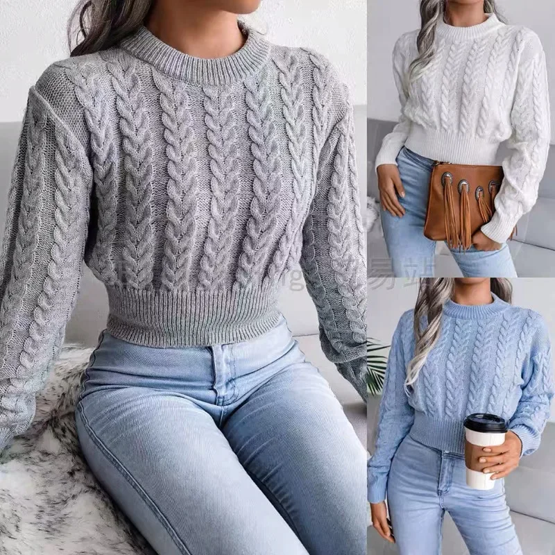 CPSYMYM Fashion Casual Sweaters Tops For Womens Solid V Neck Knit Sweater Fall Pullover Knit