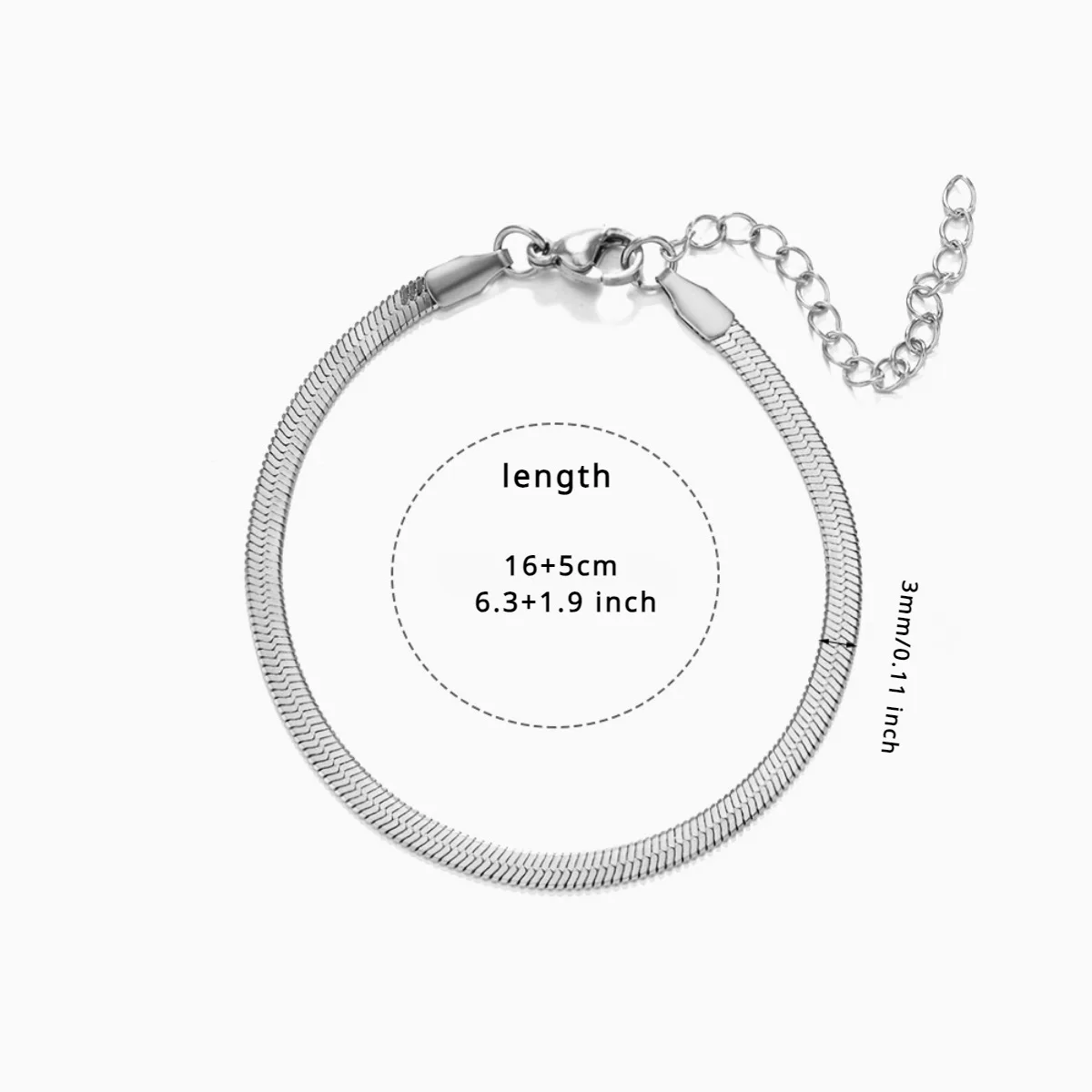 Stainless Steel Bracelet Women's Snake Bone Chain