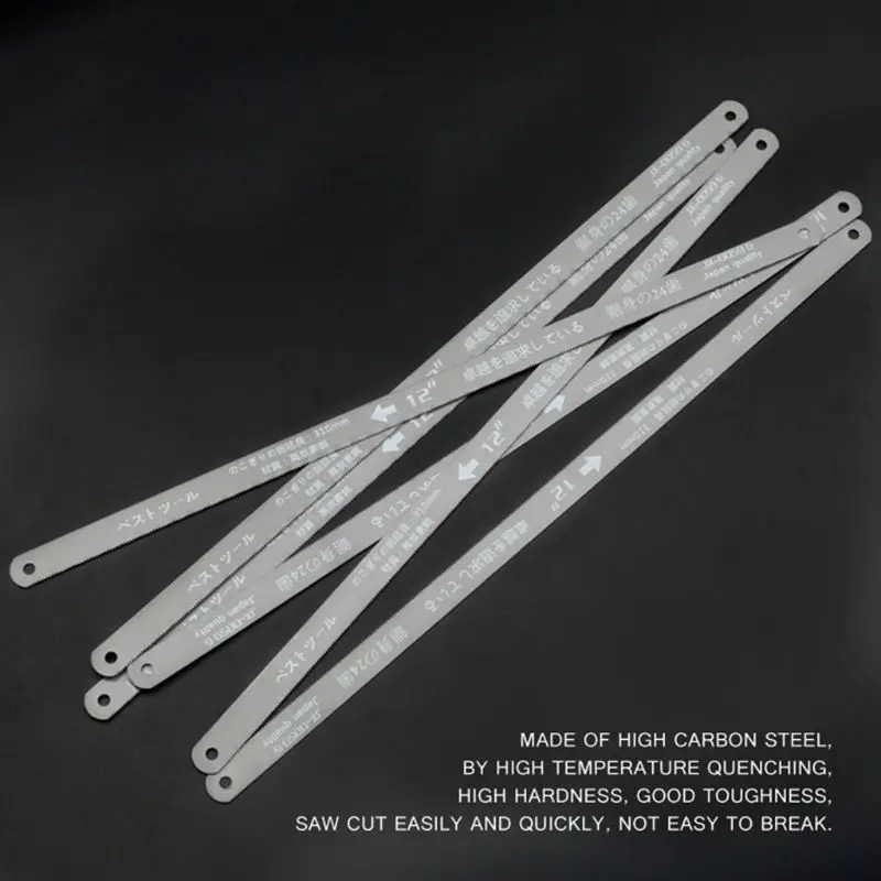 Replacement Hacksaw Metal Cutting Hacksaw Hand with 24 Teeth 300mm/12-inch Length Carbon Steel 2