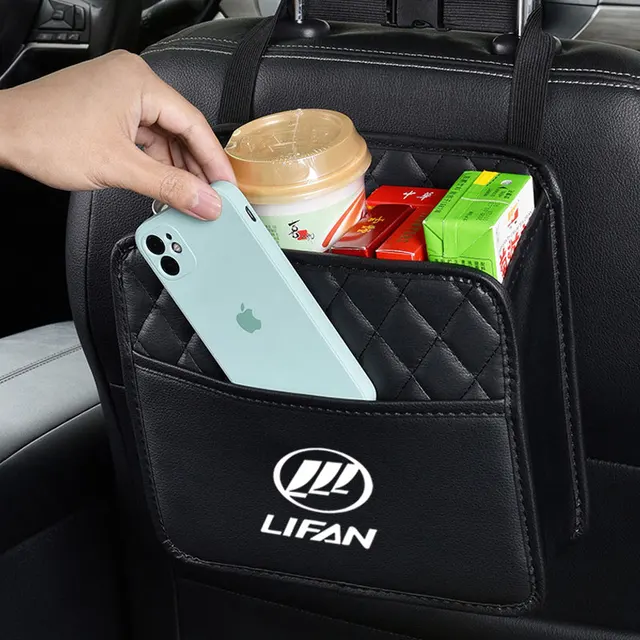 Car Seat Storage Bag Cup Snack Mobile Phone Organizer Seat Back Bag For lifan solano x50 60 650 Emblem 125CC 320 520 Accessories