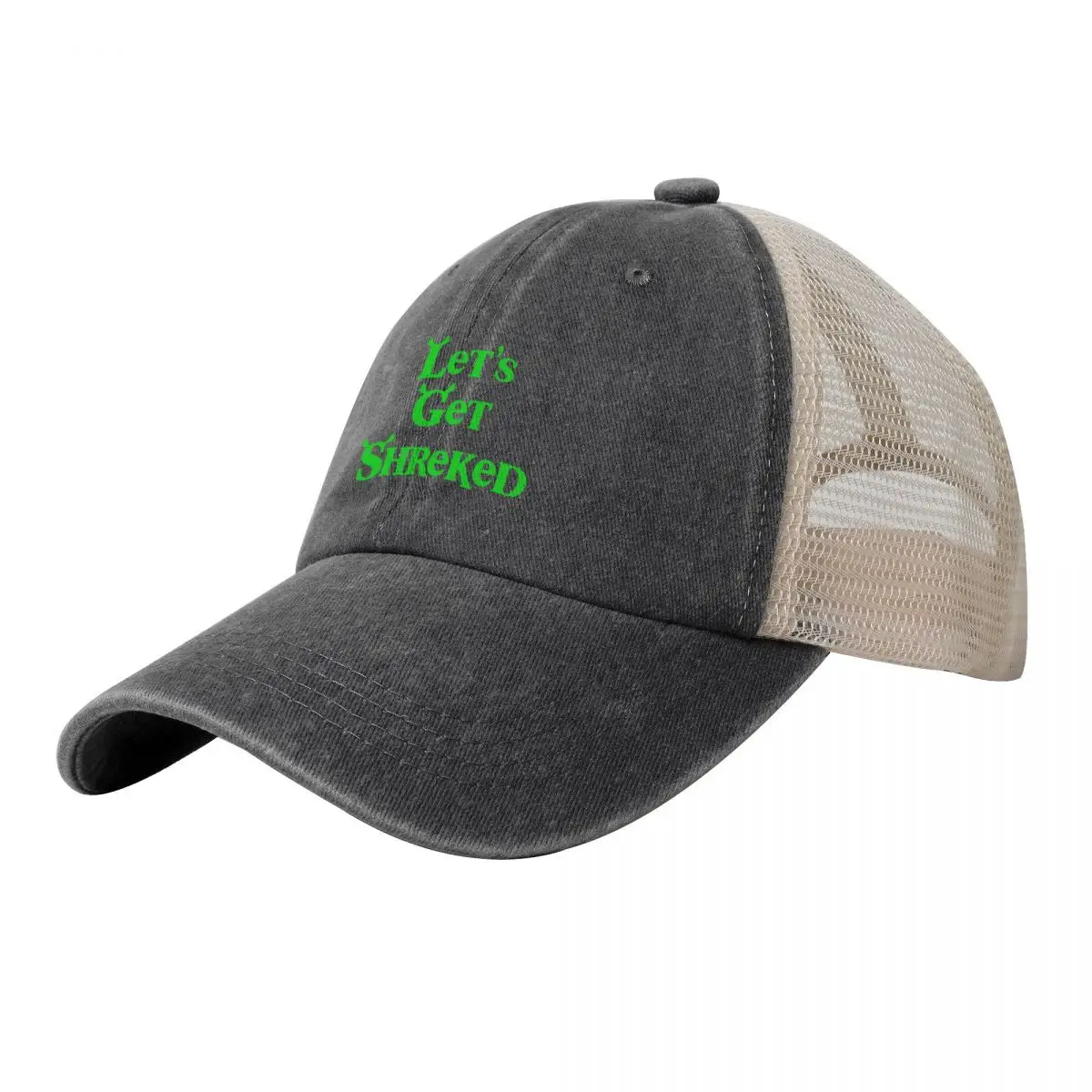

Let's Get Shreked Cowboy Mesh Baseball Cap Sunscreen Military Tactical Cap Hat Beach Men Hats Women's