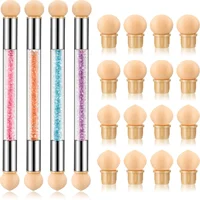 Sponge Nail Brush Picking Dotting Gradient Pen Brush Double Head Sponge Nail Brush Handle Acrylic Nail Painting Brush 1