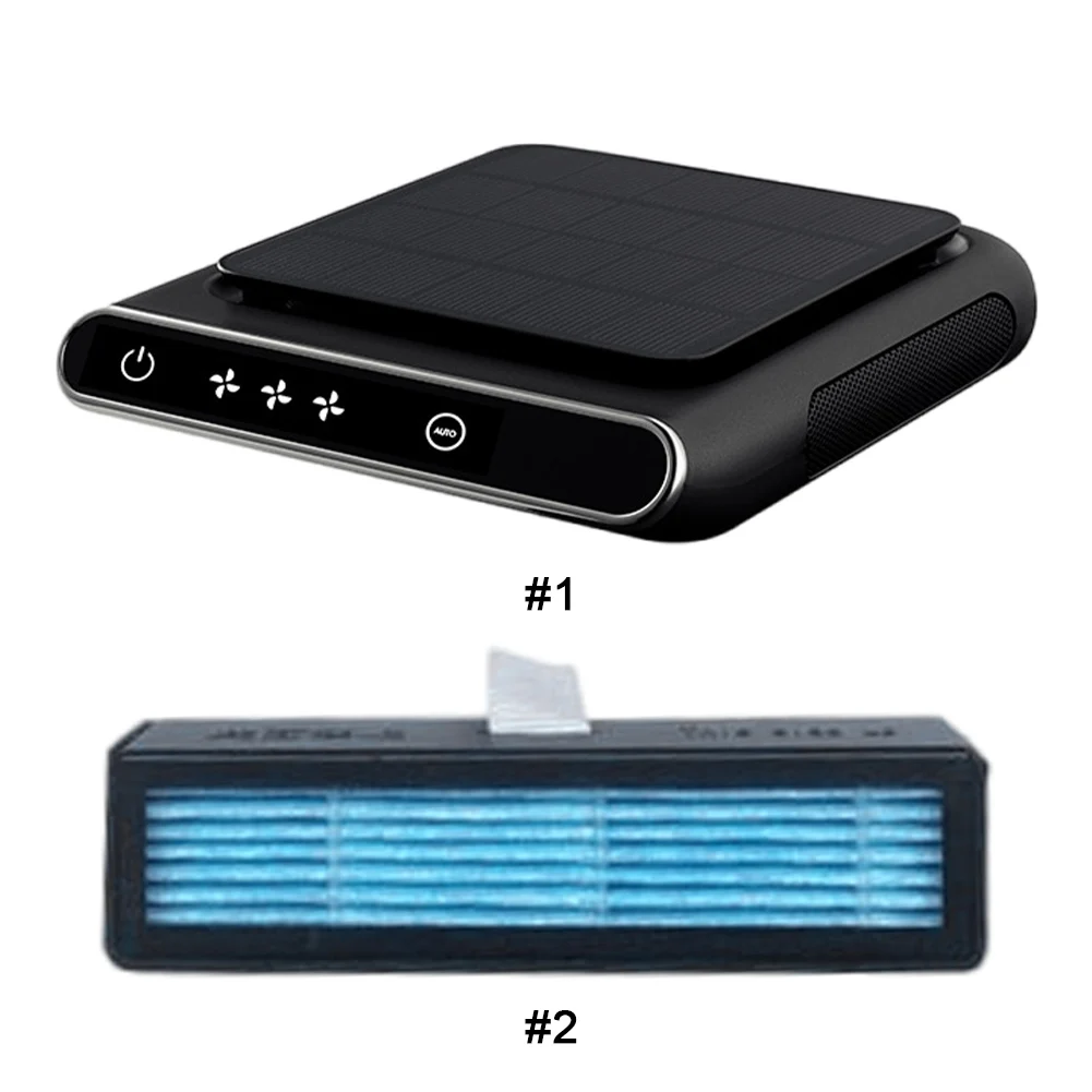 Creative Air Purifier Solar Car Air Purifier 1200mAh Odor Eliminator USB Rechargeable PM2.5 HEPA Filter Car Interior Accessories