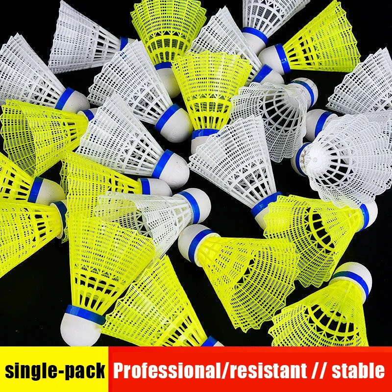 

1 Pc Professional Badminton Ball Plastic Badminton Ball Yellow White Student Training Nylon Durable Badminton Ball Dropshipping