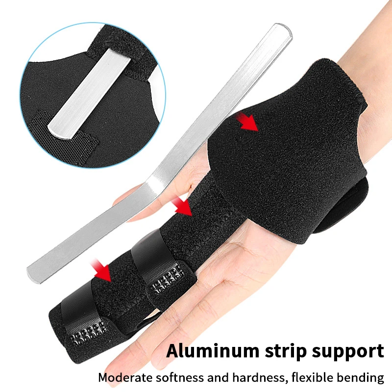 Adjustable Two Finger Brace Trigger Finger Splint Straighten Broken Bent Fingers Thumbs Mallet Splint Tenosynovitis Support