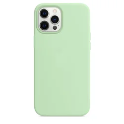 Premium Shockproof Liquid Silicone Phone Case with Protective Box Cover - iPhone 12 Pro (Pistachio)