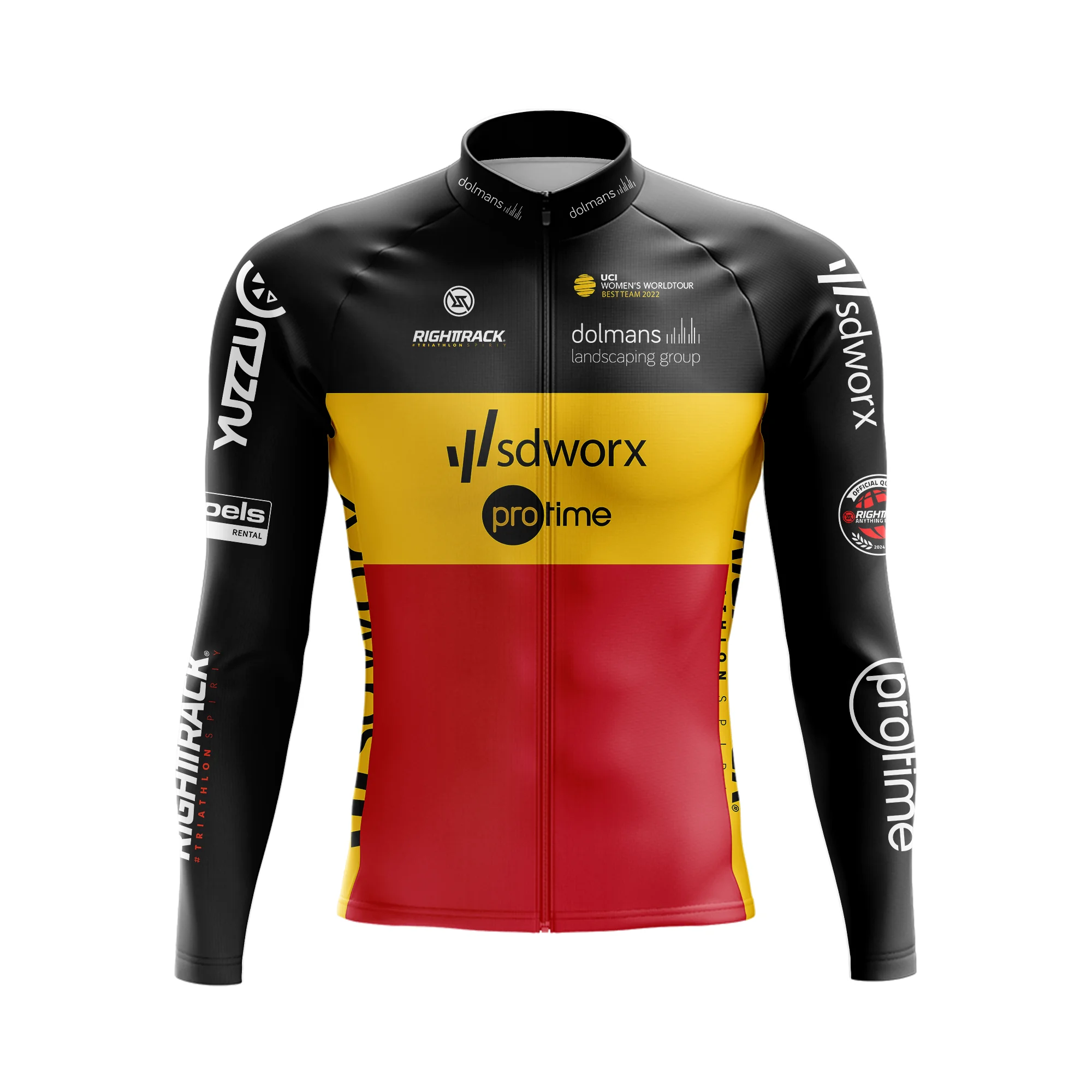 Jersey de ciclismo de invierno Champ SDWorx Chaquetas térmicas de manga larga de polar Protime Ropa de ciclismo de carretera RightTrack