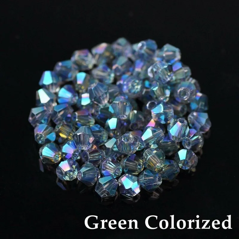 4mm Bicone Loose Crystal Beads For Jewelry Making Accessories 300pcs 061-080
