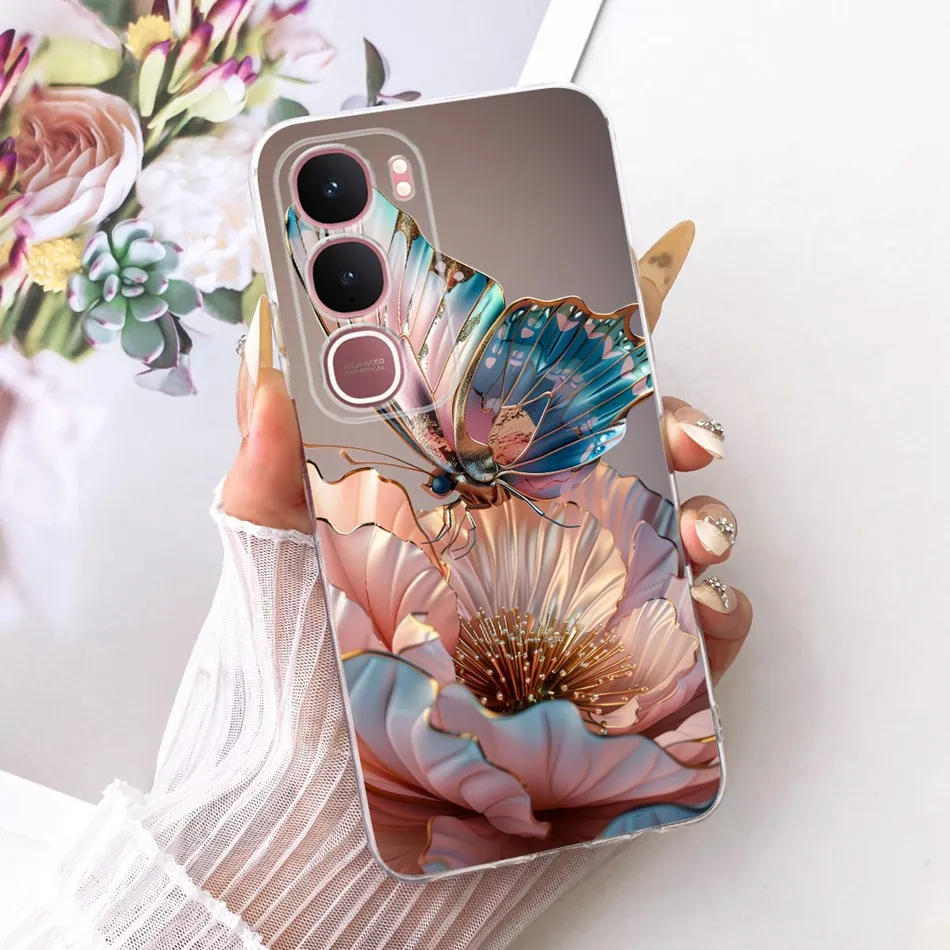 Elegant Flower Butterfly Soft Silicone Phone Case - Premium Back Cover